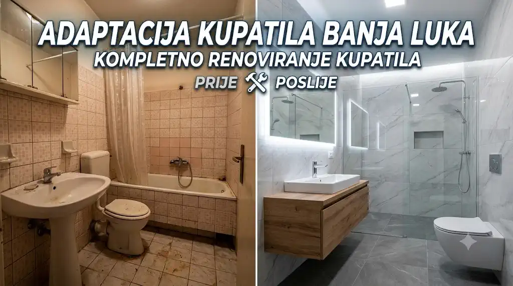 Adaptacija kupatila Banja Luka moderno renovirano kupatilo