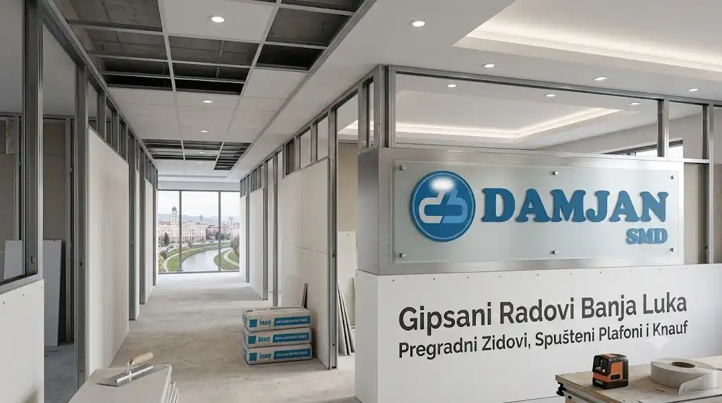 Gipsani radovi Banja Luka spušteni plafon i pregradni zidovi